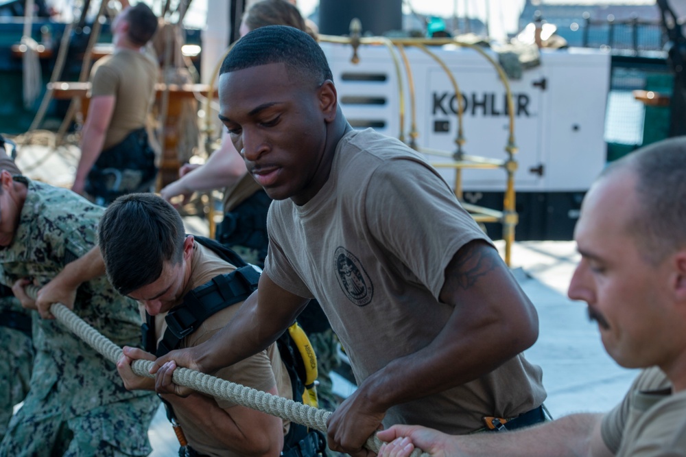 USS Constitution Conducts Training