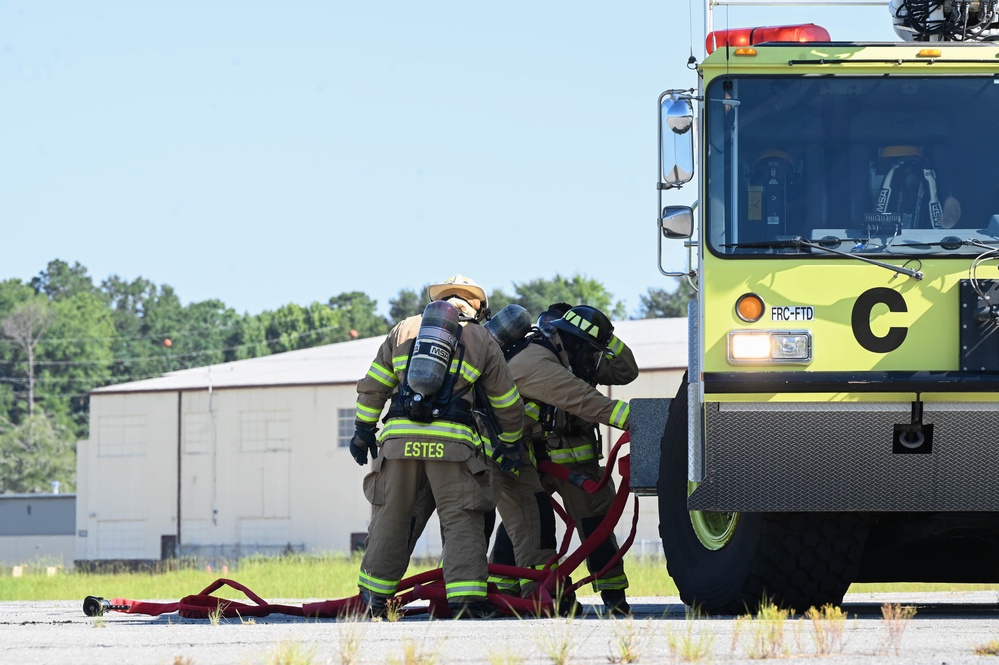 Joint interoperability: 908 CES firefighters train for new MH-139A Grey Wolf helicopter mission at Fort Benning