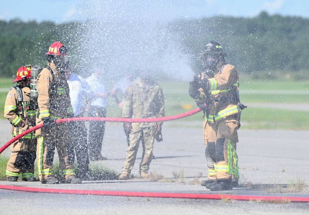 Joint interoperability: 908 CES firefighters train for new MH-139A Grey Wolf helicopter mission at Fort Benning