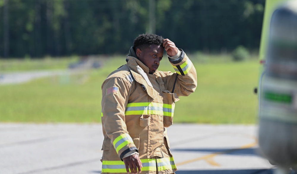 Joint interoperability: 908 CES firefighters train for new MH-139A Grey Wolf helicopter mission at Fort Benning