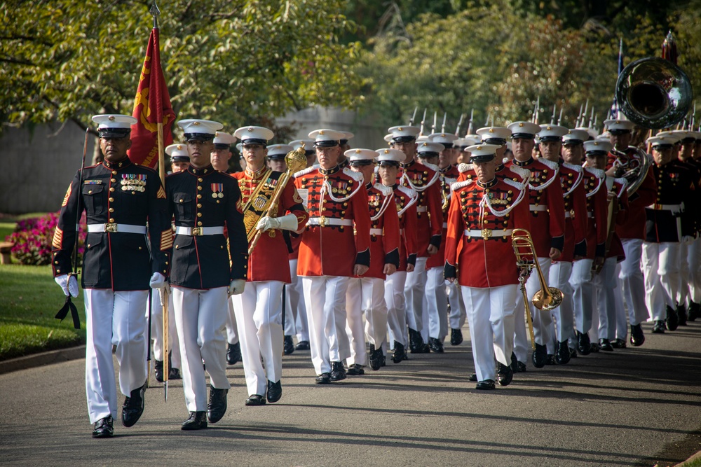 Barracks Marines paid their final respects to Sgt. Maj. John L. Canley during a full honors funeral at Arlington National Cemetery