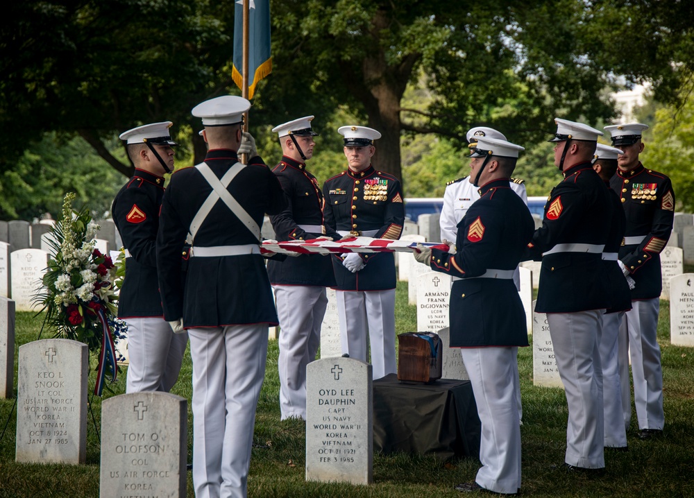 Barracks Marines paid their final respects to Sgt. Maj. John L. Canley during a full honors funeral at Arlington National Cemetary