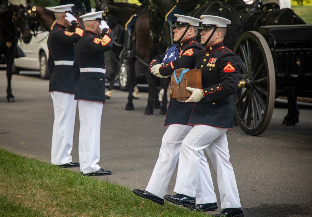 Earlier today, Barracks Marines paid their final respects to Sgt. Maj. John L. Canley during a full honors funeral at Arlington National Cemetery