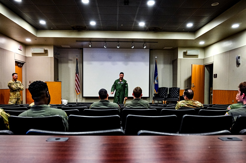 Maj. Gen. Albert Miller visits the 305th AMW as director of the Aircrew Task Force