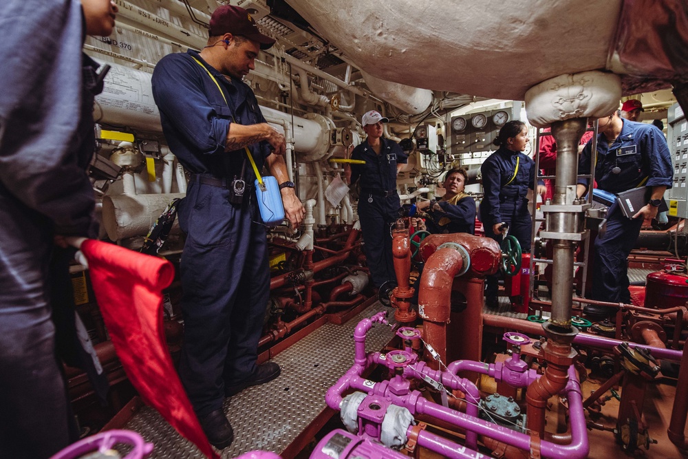 USS Momsen Firefighting Drill