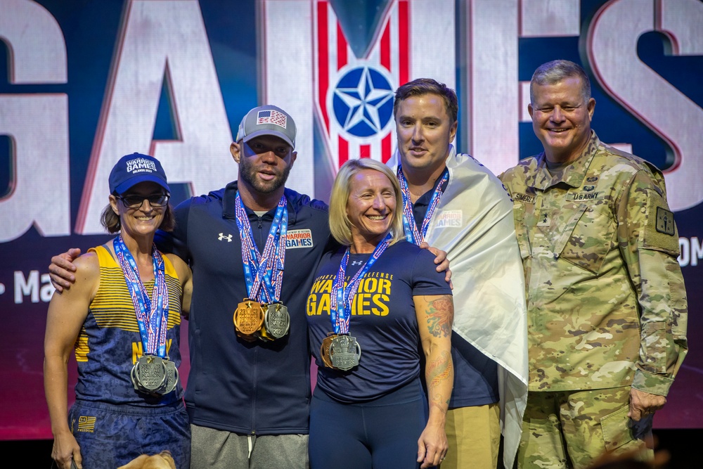 2022 DoD Warrior Games Track Medaling Ceremony