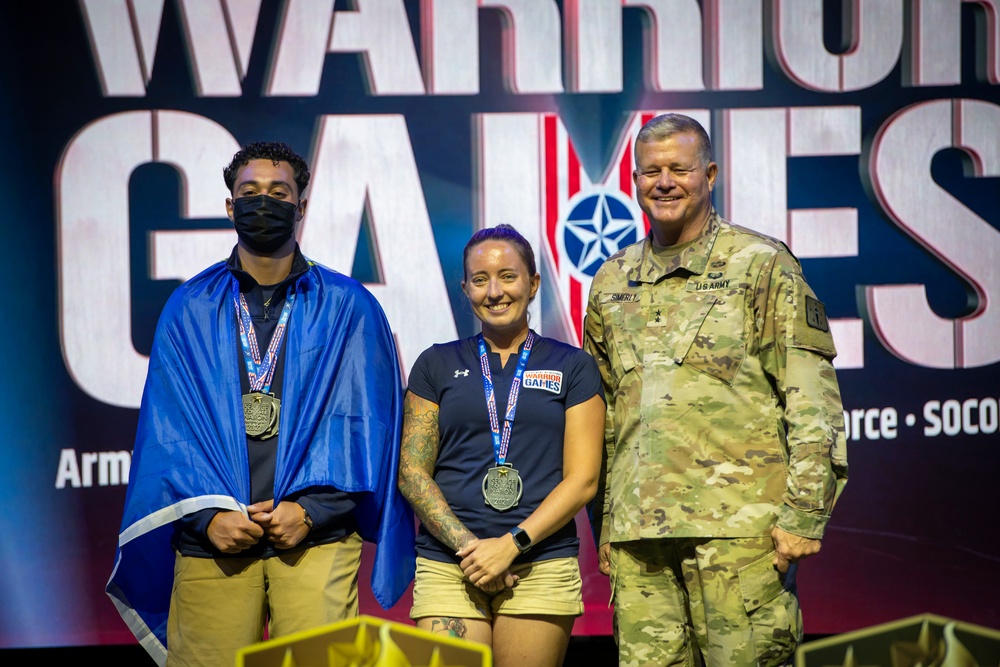 2022 DoD Warrior Games Track Medaling Ceremony