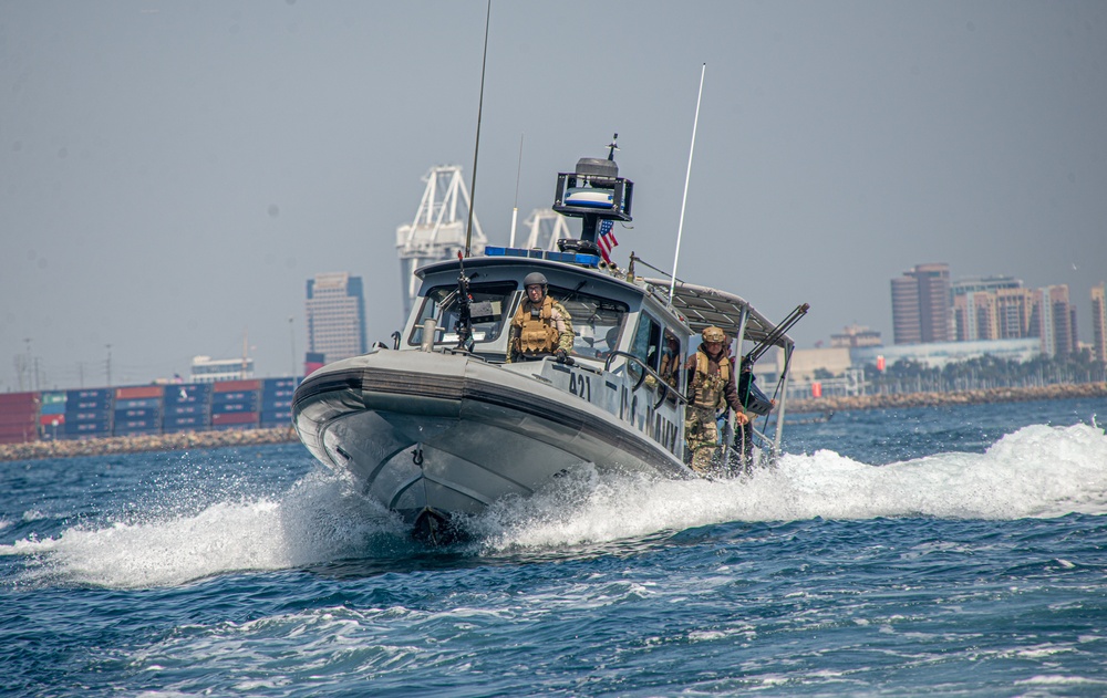 MSRON 11 Conducts Seaward Continuum of Force (SCOF) dynamic drills as part of MESF BU Advance-Course in Long Beach