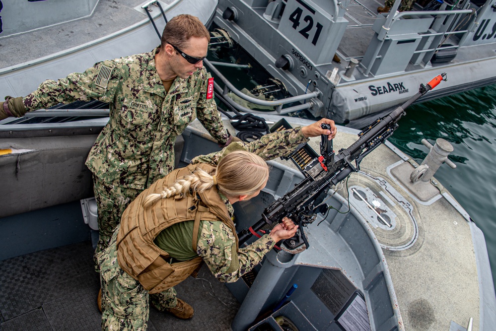 MSRON 11 Conducts Seaward Continuum of Force (SCOF) dynamic drills as part of MESF BU Advance-Course in Long Beach