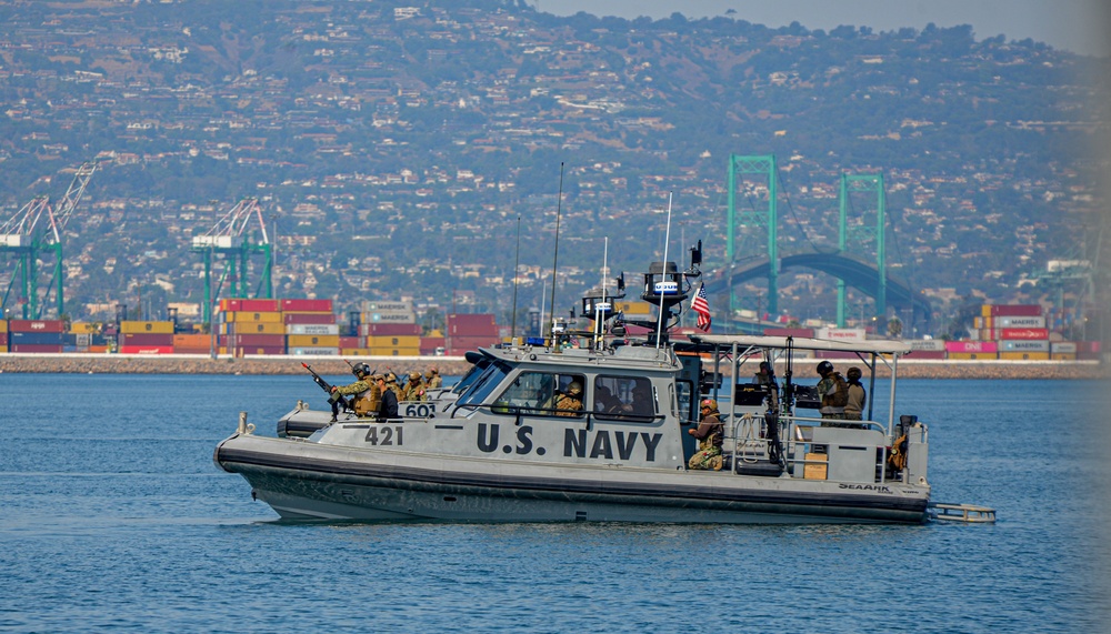 MSRON 11 Conducts Seaward Continuum of Force (SCOF) dynamic drills as part of MESF BU Advance-Course in Long Beach