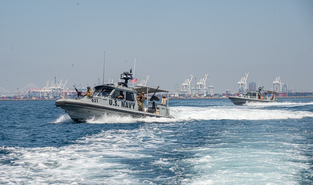 MSRON 11 Conducts Seaward Continuum of Force (SCOF) dynamic drills as part of MESF BU Advance-Course in Long Beach