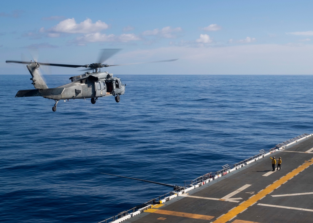 USS Tripoli Flight Operations