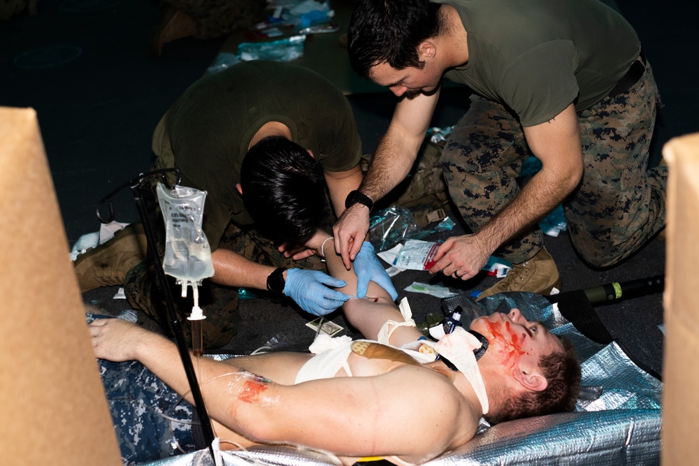 Marines with 31st MEU practice TCCC Underway