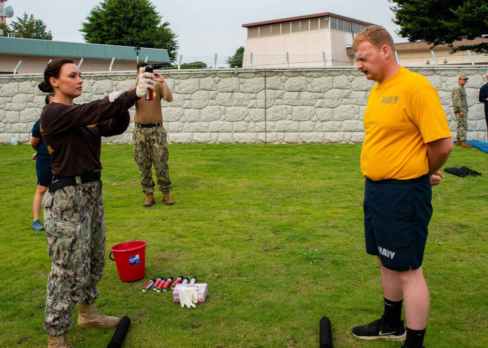 NAF Atsugi Auxiliary Security Forces OC Spray Training Exercise