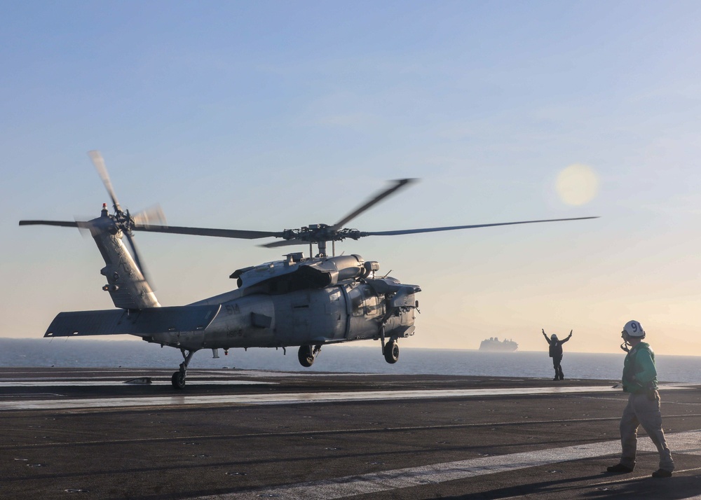 George H.W. Bush Carrier Strike Group Transits the Strait of Gibraltar