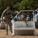 Military Working Dog handlers conducts routine training