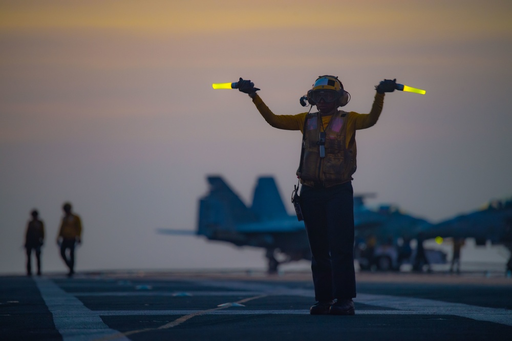 The Harry S. Truman Carrier Strike Group is on a scheduled deployment in the U.S. Naval Forces Europe area of operations, employed by U.S. Sixth Fleet to defend U.S., allied and partner interests.