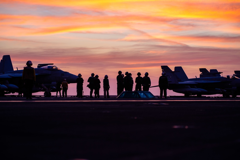 The Harry S. Truman Carrier Strike Group is on a scheduled deployment in the U.S. Naval Forces Europe area of operations, employed by U.S. Sixth Fleet to defend U.S., allied and partner interests.