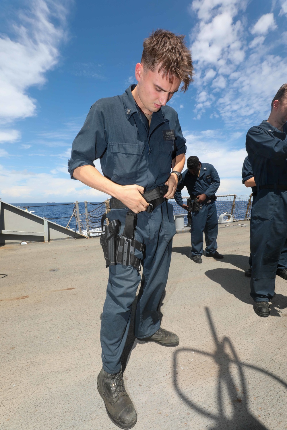 USS Cole Conducts a live fire exercise