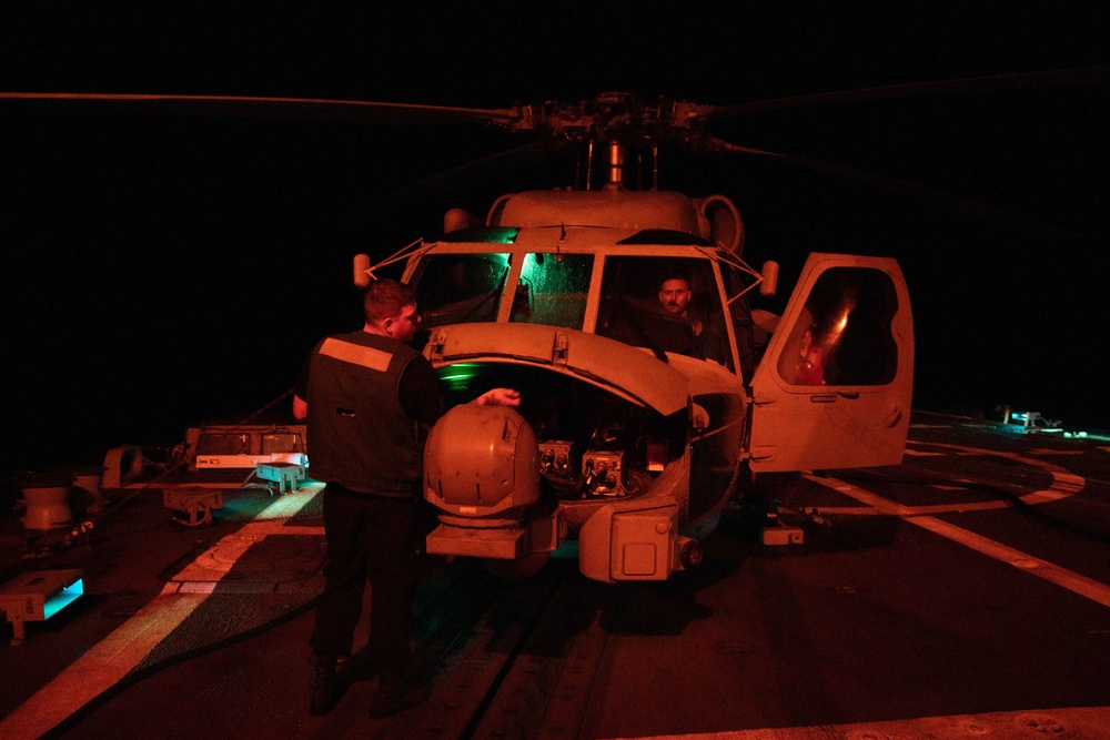 USS Nitze Flight Operations