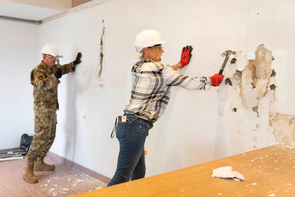 Renovations start with a bang at Croughton community center