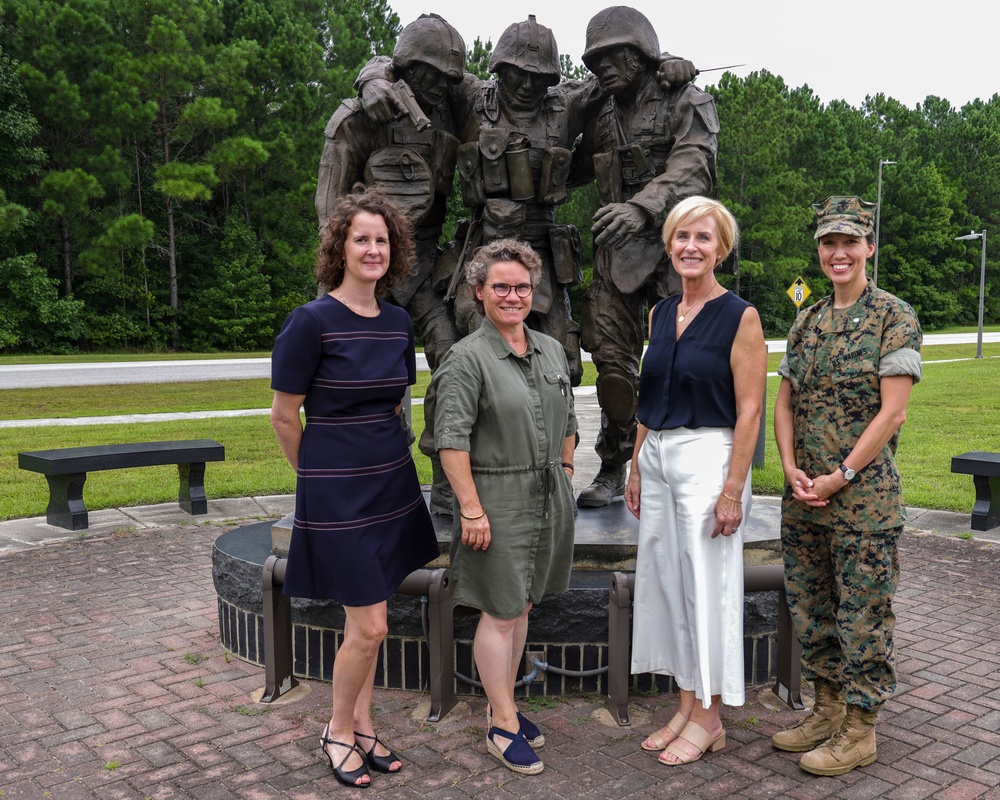 Madame Schill visits Camp Lejeune