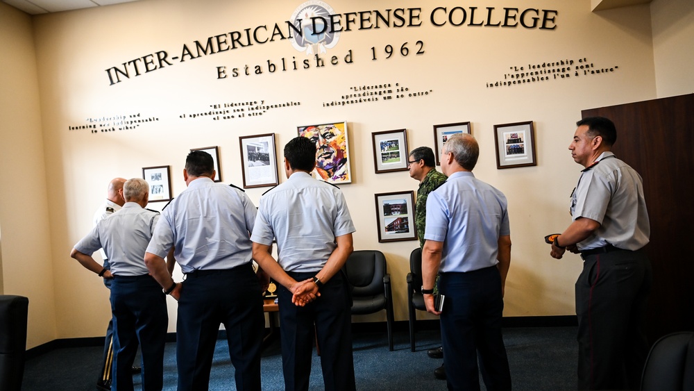 Ecuadoran Air War College leadership and students visit the IADC