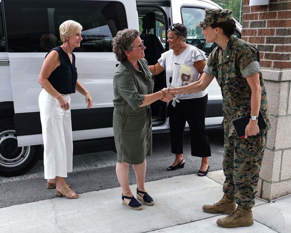 Madame Schill visits Camp Lejeune