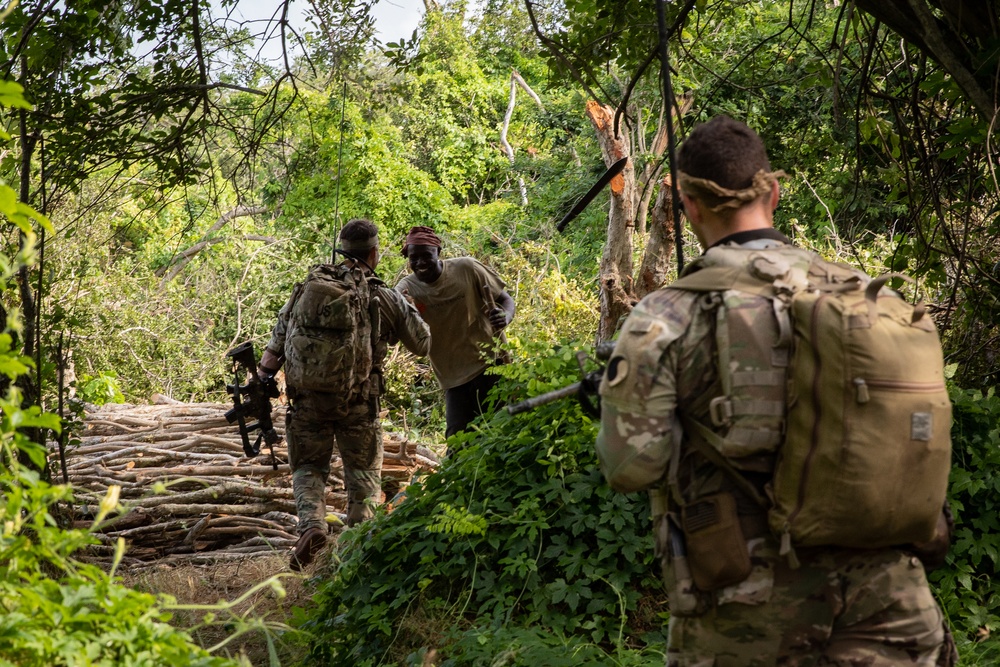 Task Force Red Dragon scouts conduct presence patrol in Kenya