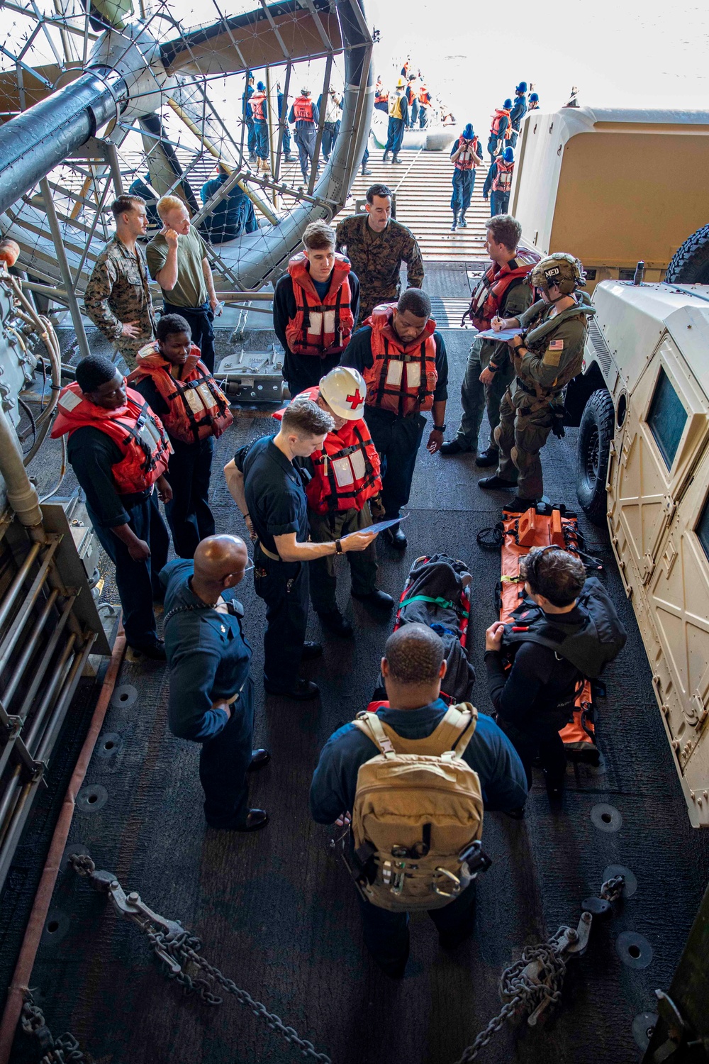 Ship to ship patient transfer