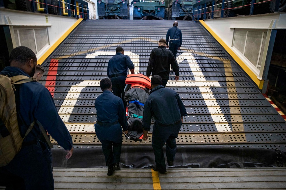 Ship to ship patient transfer