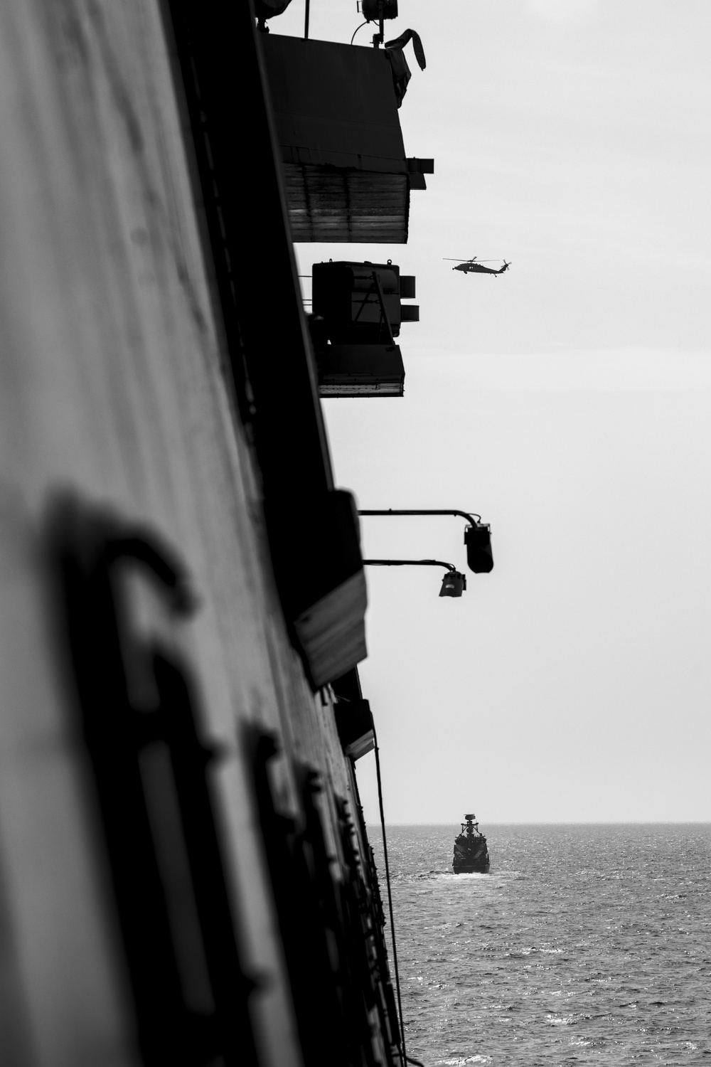 U.S. and Finnish naval ships sail in formation