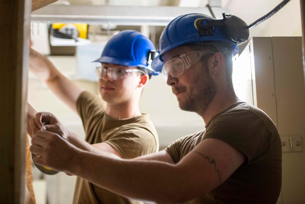 Sailors tape door for RCOH