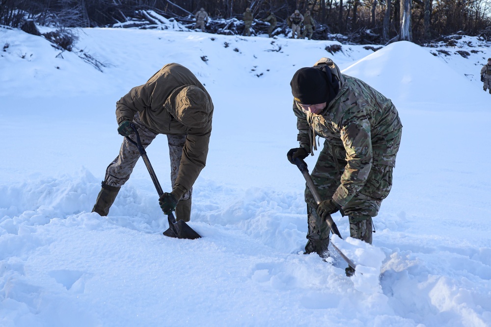 Chile Cold Weather Training: Marines learn to build Igloo Structures