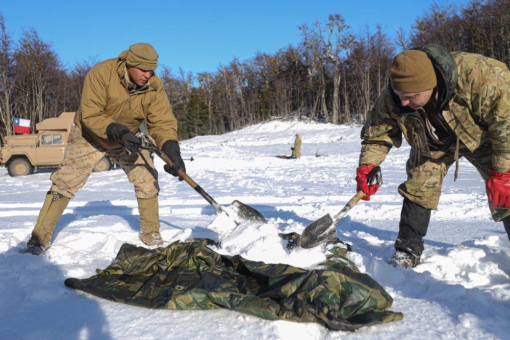 Chile Cold Weather Training: Marines learn to build Igloo Structures