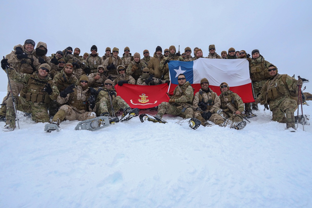 Chile Cold Weather Training: Marines climb Mount Tarn