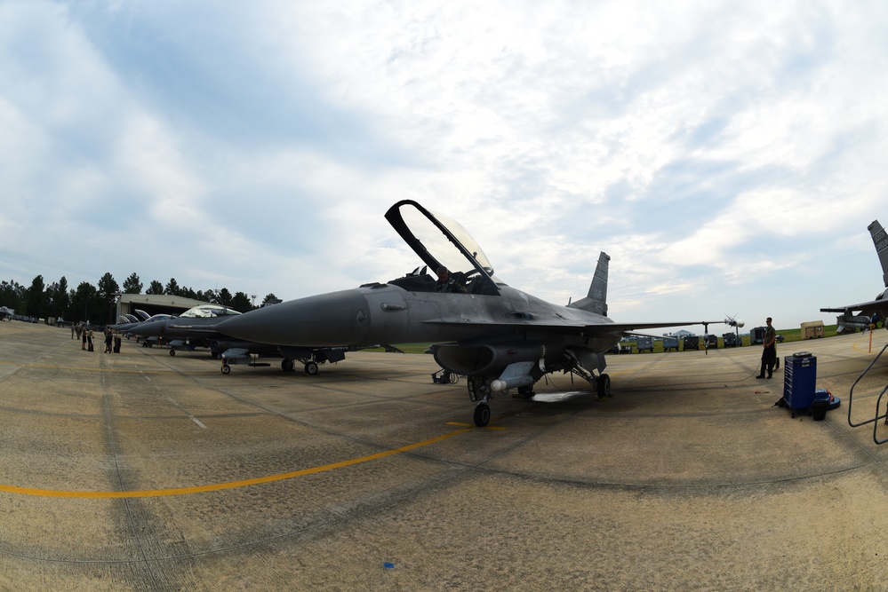 169th Fighter Wing flightline operations at Columbia Metropolitan Airport