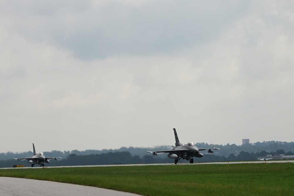 169th Fighter Wing flightline operations at Columbia Metropolitan Airport