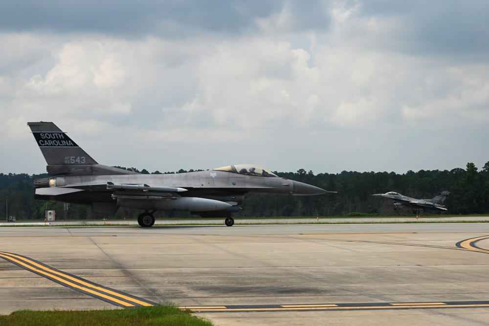 169th Fighter Wing flightline operations at Columbia Metropolitan Airport