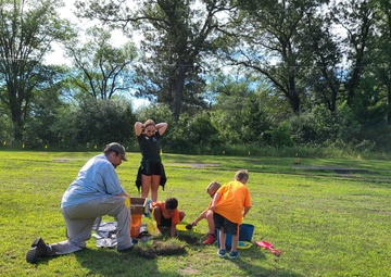 Fort McCoy archaeology team shares knowledge with youth during July 2022 South Post dig
