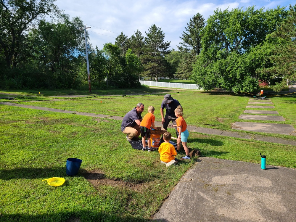 Fort McCoy archaeology team shares knowledge with youth during July 2022 South Post dig