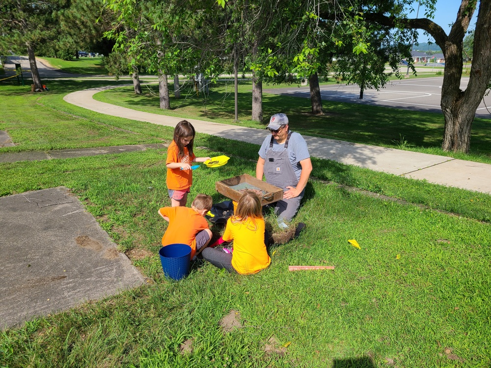 Fort McCoy archaeology team shares knowledge with youth during July 2022 South Post dig