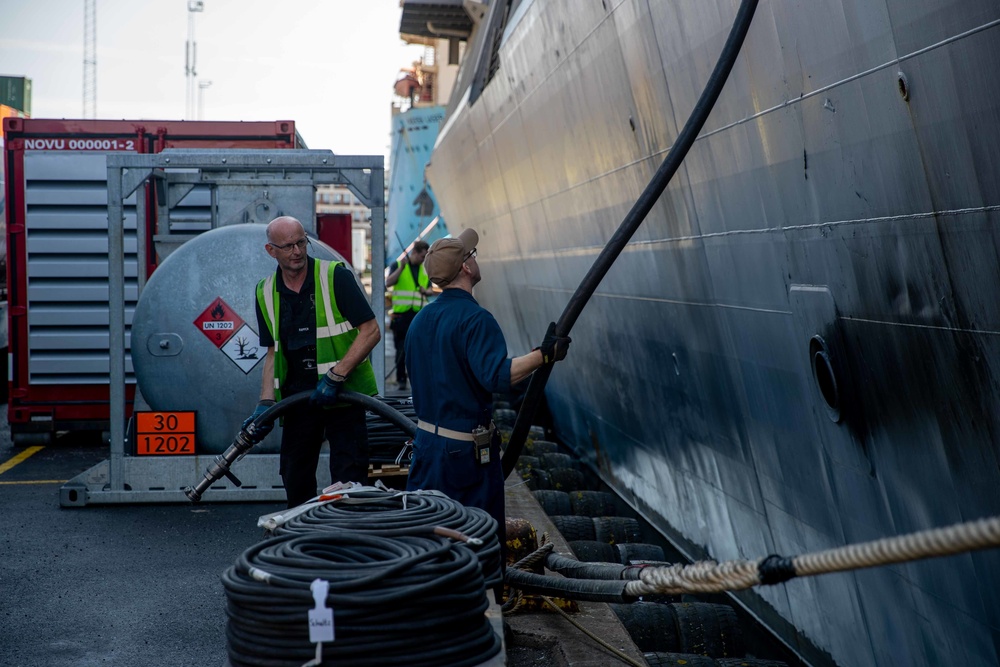 USS Sioux City Pierside in Fredericia Denmark For Scheduled PMAV