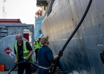 USS Sioux City Pierside in Fredericia Denmark For Scheduled PMAV