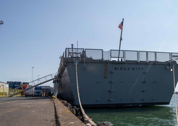USS Sioux City Pierside in Fredericia Denmark For Scheduled PMAV
