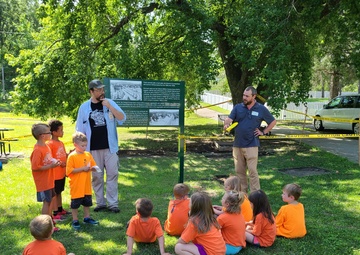 Fort McCoy archaeology team shares knowledge with youth during July 2022 South Post dig
