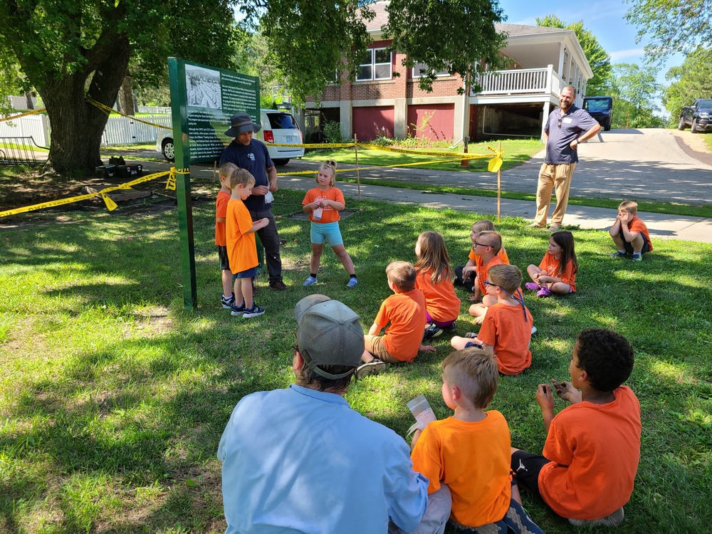 Fort McCoy archaeology team shares knowledge with youth during July 2022 South Post dig