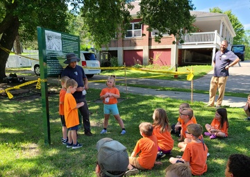 Fort McCoy archaeology team shares knowledge with youth during July 2022 South Post dig