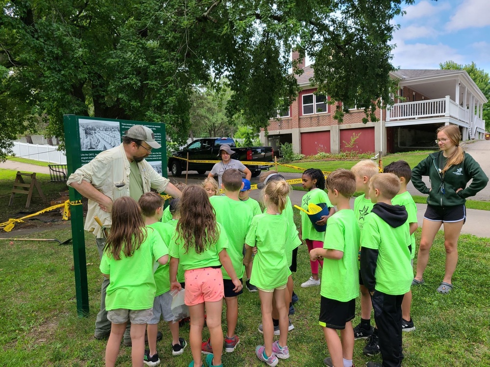 Fort McCoy archaeology team shares knowledge with youth during July 2022 South Post dig