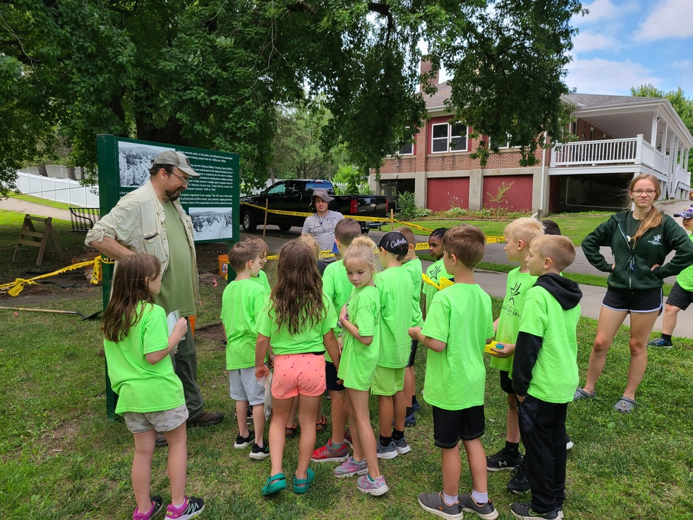 Fort McCoy archaeology team shares knowledge with youth during July 2022 South Post dig